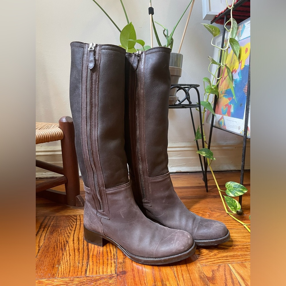 Jil Sander leather riding boots